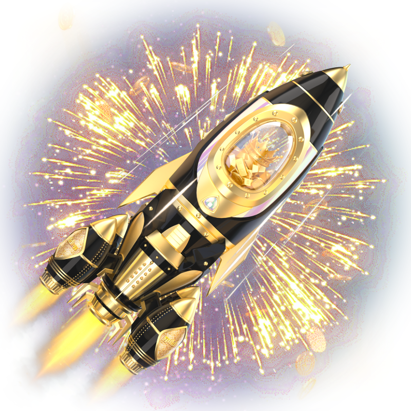 黑金火箭（可改字）-Black Gold Rocket (modifiable)
